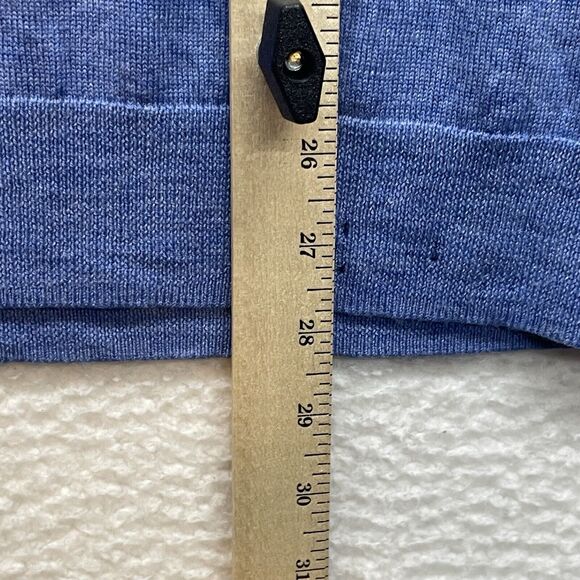Nordstrom Sweater Mens Extra Large Blue 1/4 Zip Pullover Merino Wool Long Sleeve - Picture 13 of 14